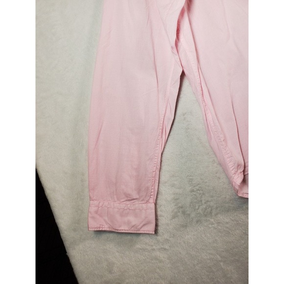 Façonnable Shirt Men 2XL Pink Cotton Long Sleeve Tailored Fit Collar Button Down - Picture 7 of 11
